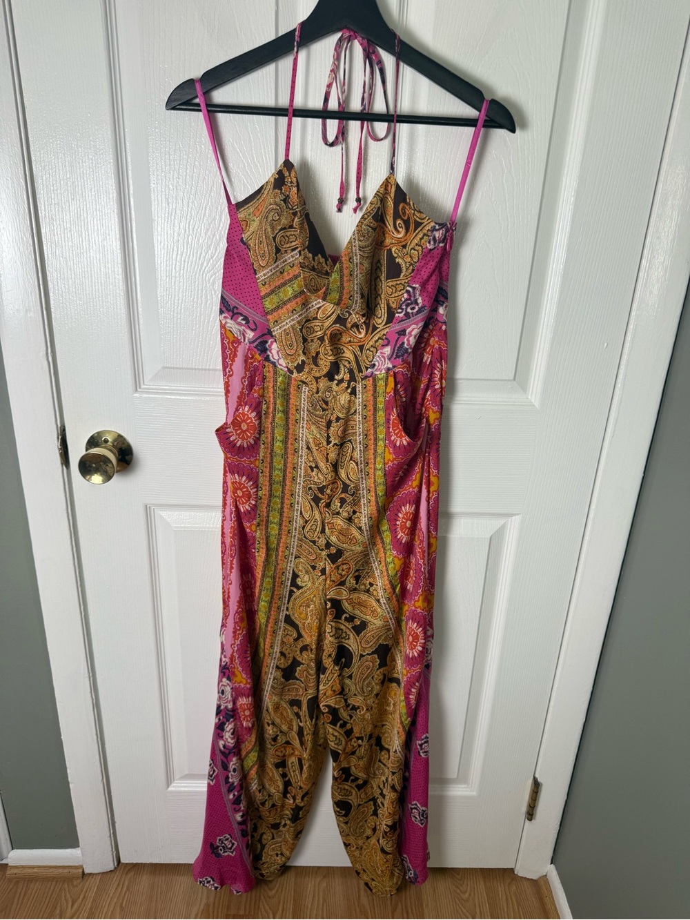 Free People Miranda Printed Jumpsuit in Jewel Combo XS - Picture 2 of 9